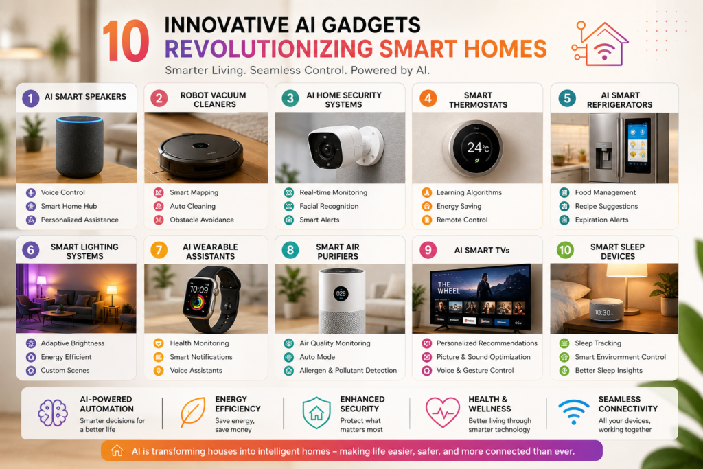 10 Innovative AI Gadgets Revolutionizing Smart Homes
