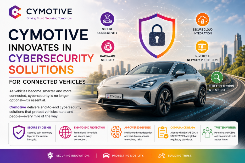 Cymotive Innovates in Cybersecurity Solutions for Connected Vehicles