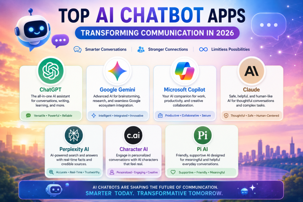 Top AI Chatbot Apps Transforming Communication in 2026
