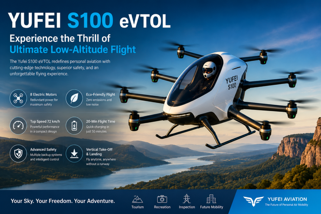 Yufei S100 eVTOL: Experience the Thrill of Ultimate Low-Altitude Flight