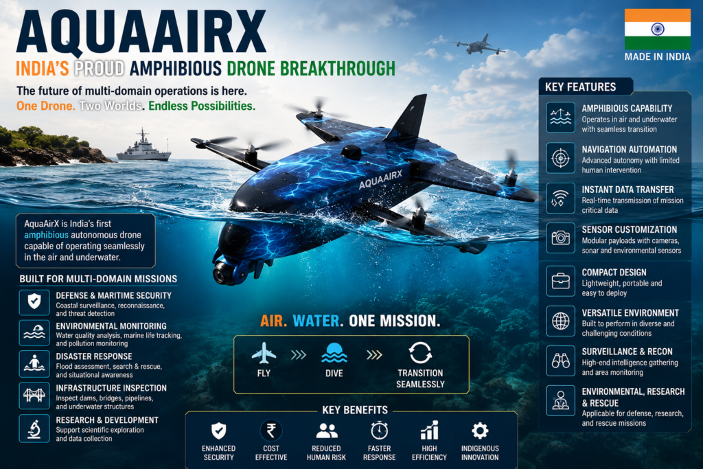 AquaAirX: India’s Proud Amphibious Drone Breakthrough