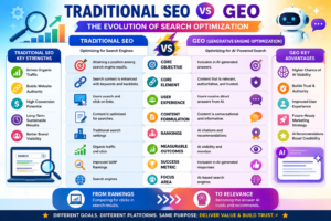 Traditional SEO vs GEO: The Evolution of Search Optimization