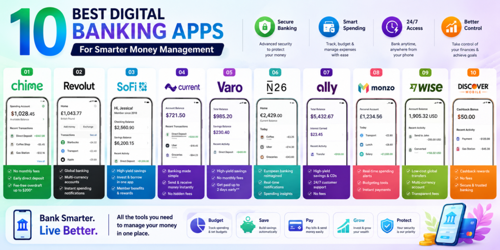 10 Best Digital Banking Apps for Smarter Money Management