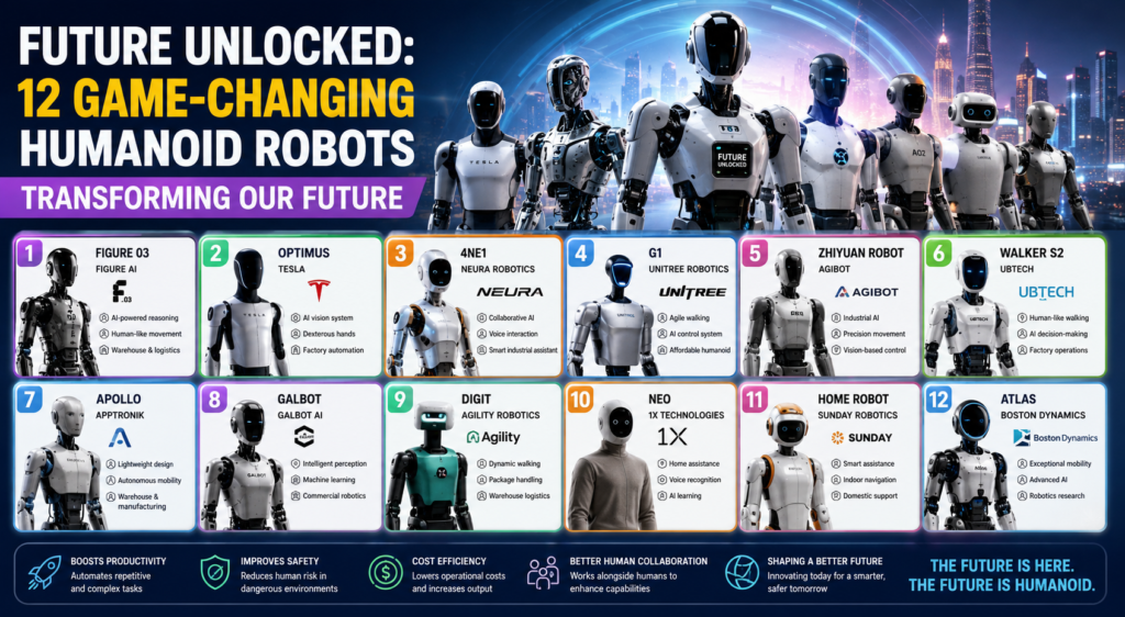 Future Unlocked: 12 Game-Changing Humanoid Robots Transforming Our Future