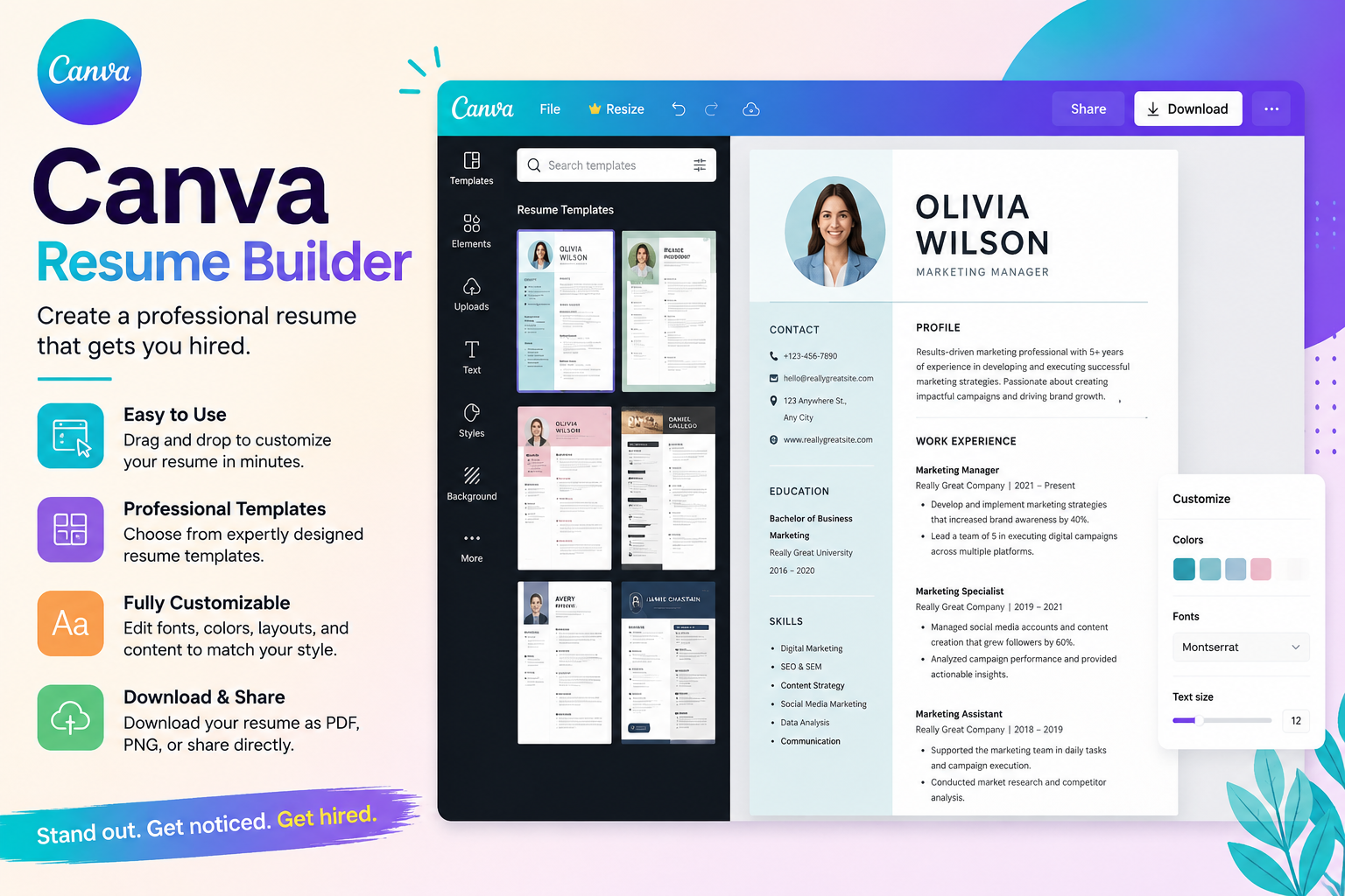 Canva Resume Builder