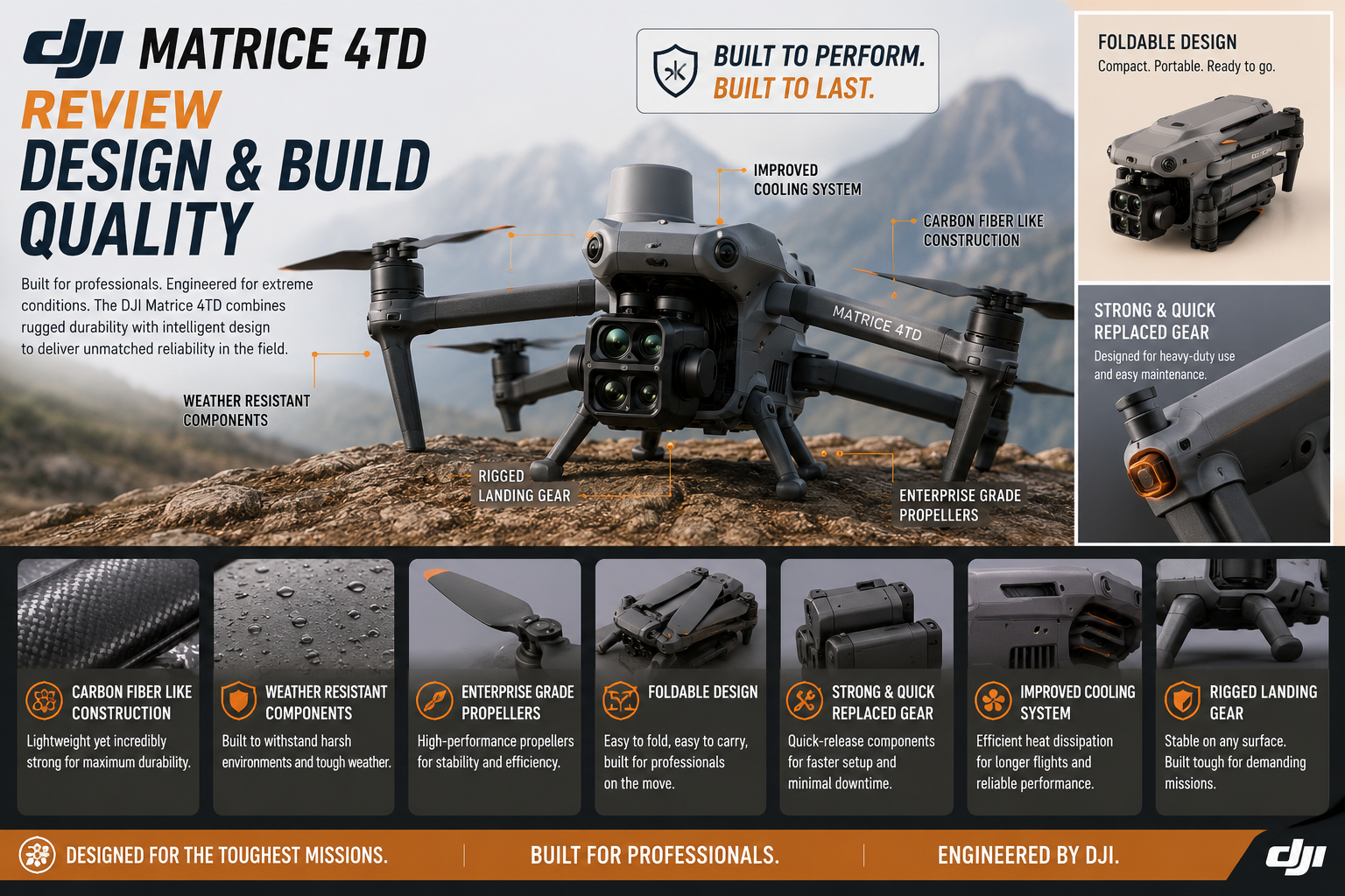 DJI Matrice 4TD Design and Build Quality