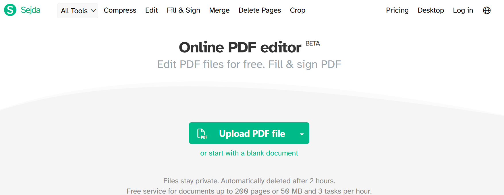 Sejda PDF Editor