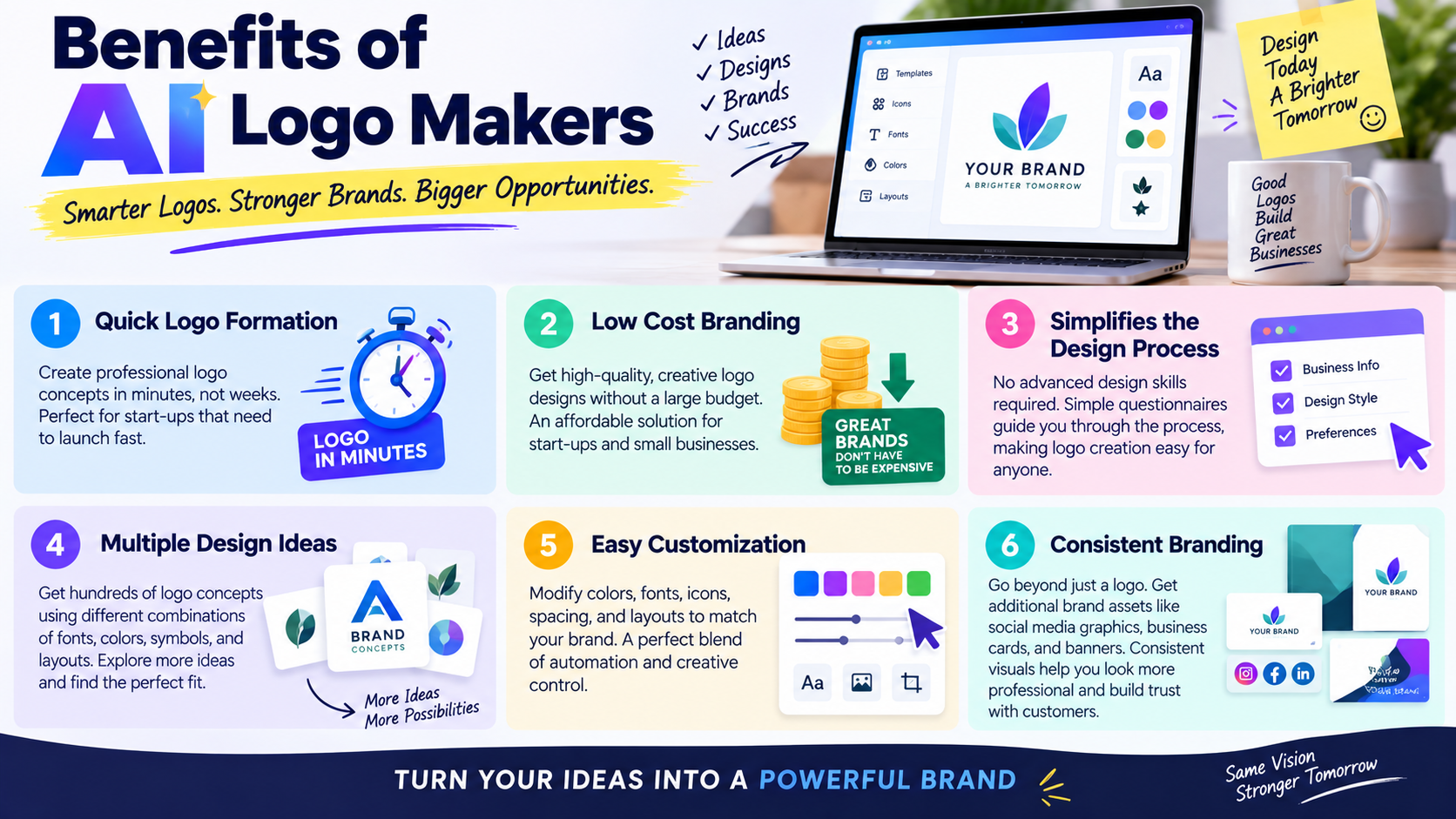 Benefits of AI Logo Makers