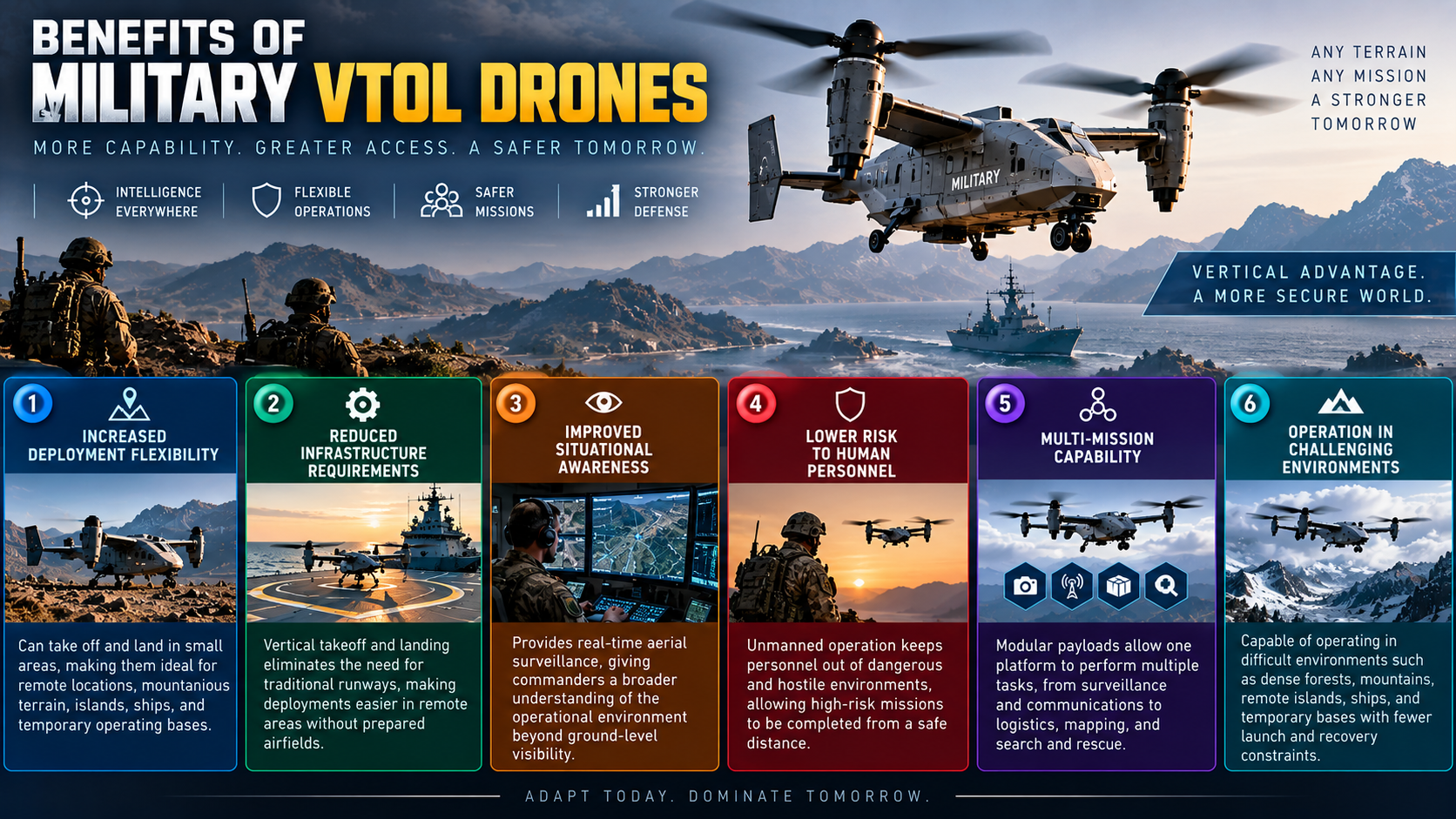 Benefits of Military VTOL Drones