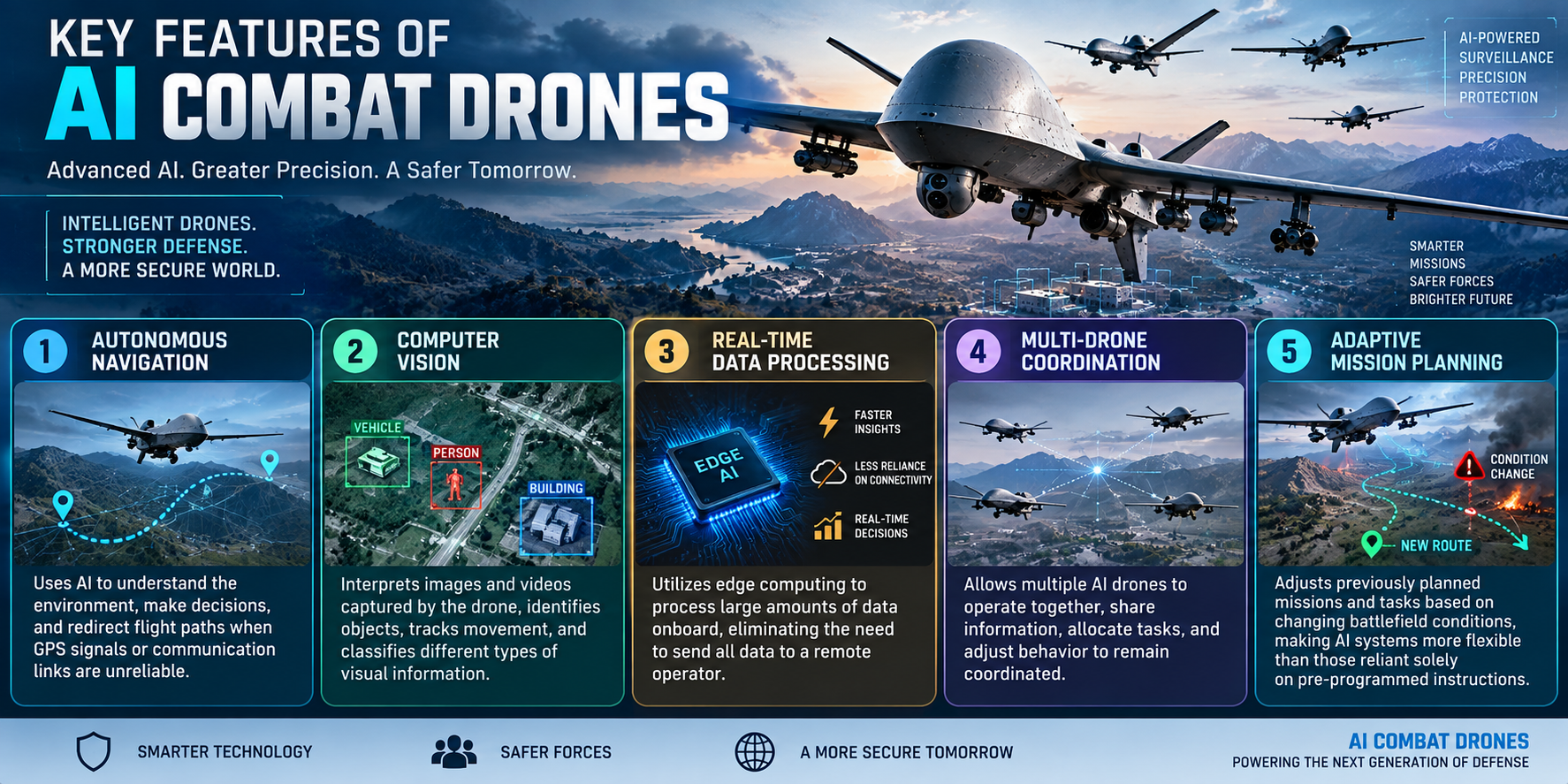 Key Features of AI Combat Drones