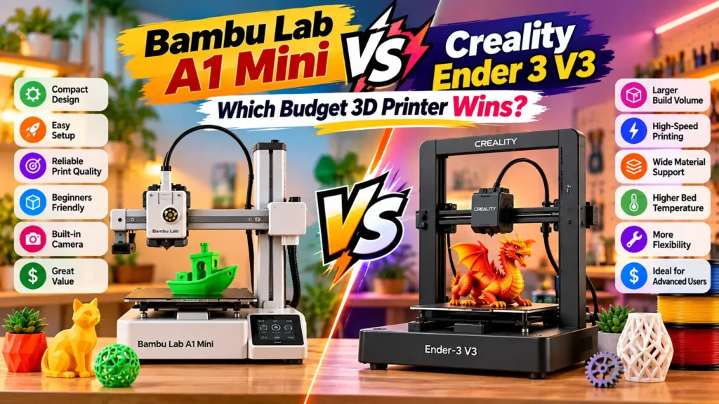 Bambu Lab A1 Mini vs Ender 3 V3: Which Budget 3D Printer Wins