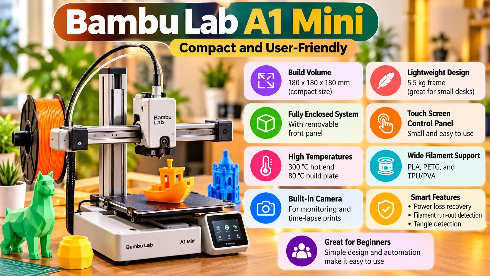 Bambu Lab A1 Mini: Compact and User-Friendly