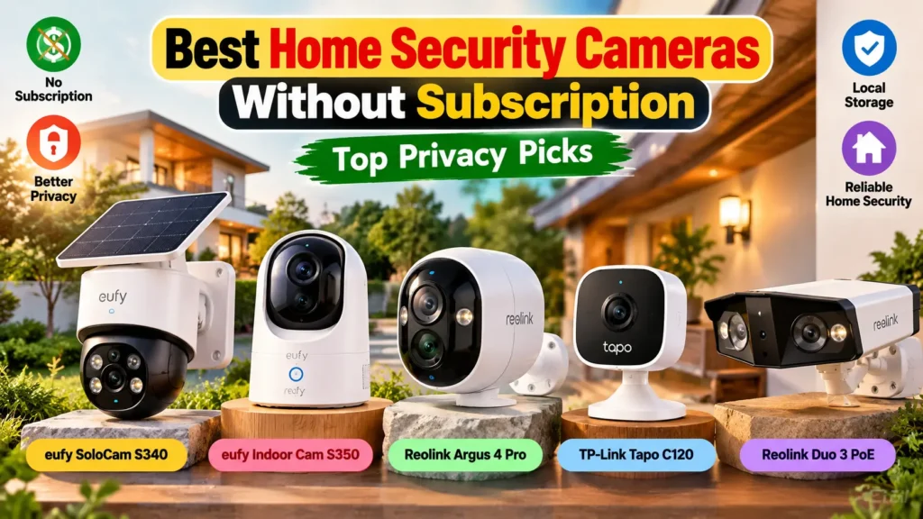 Best Home Security Cameras Without Subscription: Top Privacy Picks
