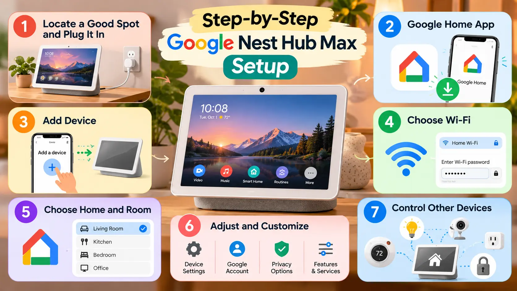 Step-by-Step Google Nest Hub Max Setup
