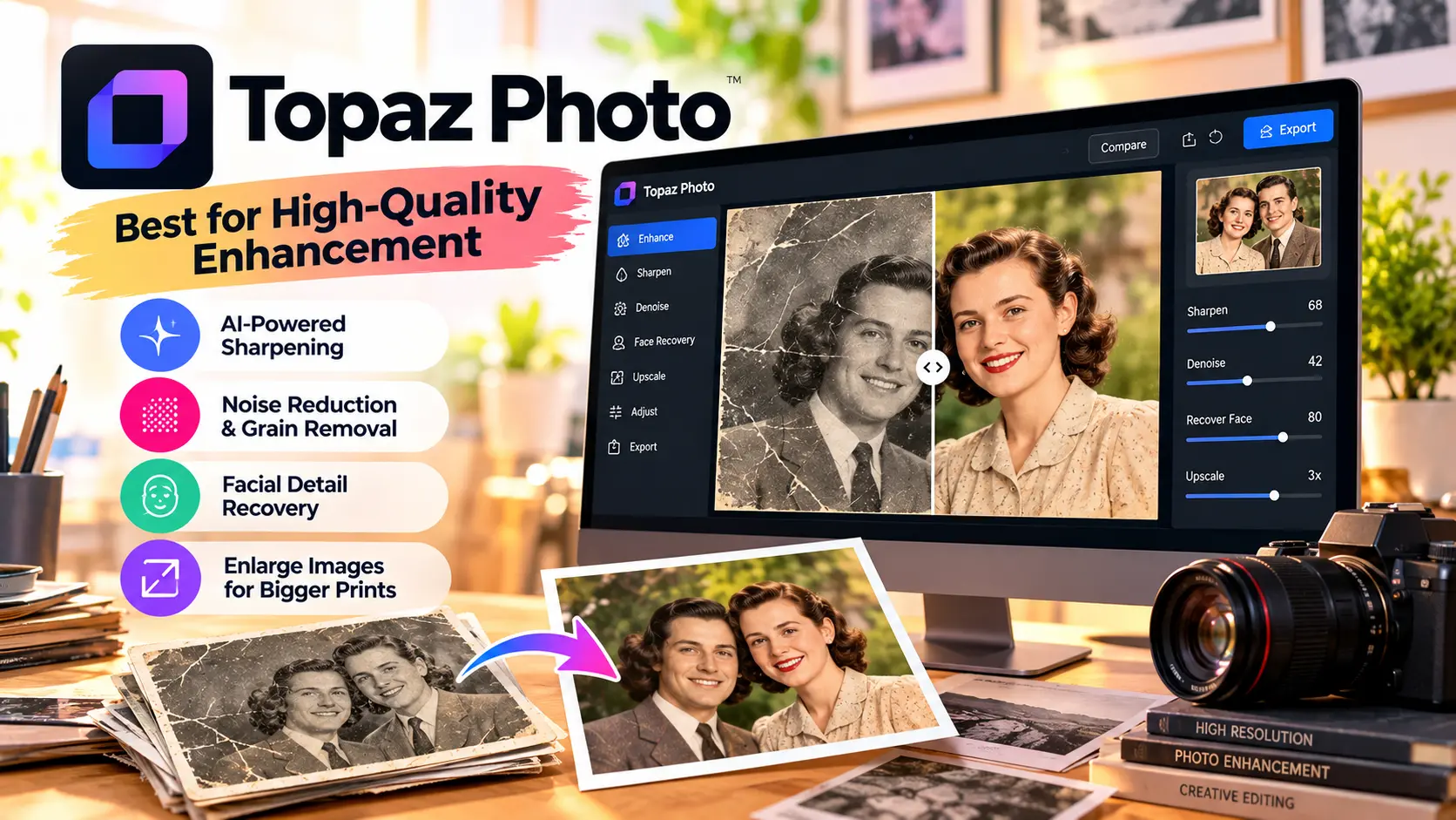 Topaz Photo – Best for High-Quality Enhancement